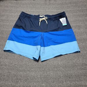 Trinity Coast Mens Swim Trunks 2XB Blue Multicolor‎ Surf Beach Party